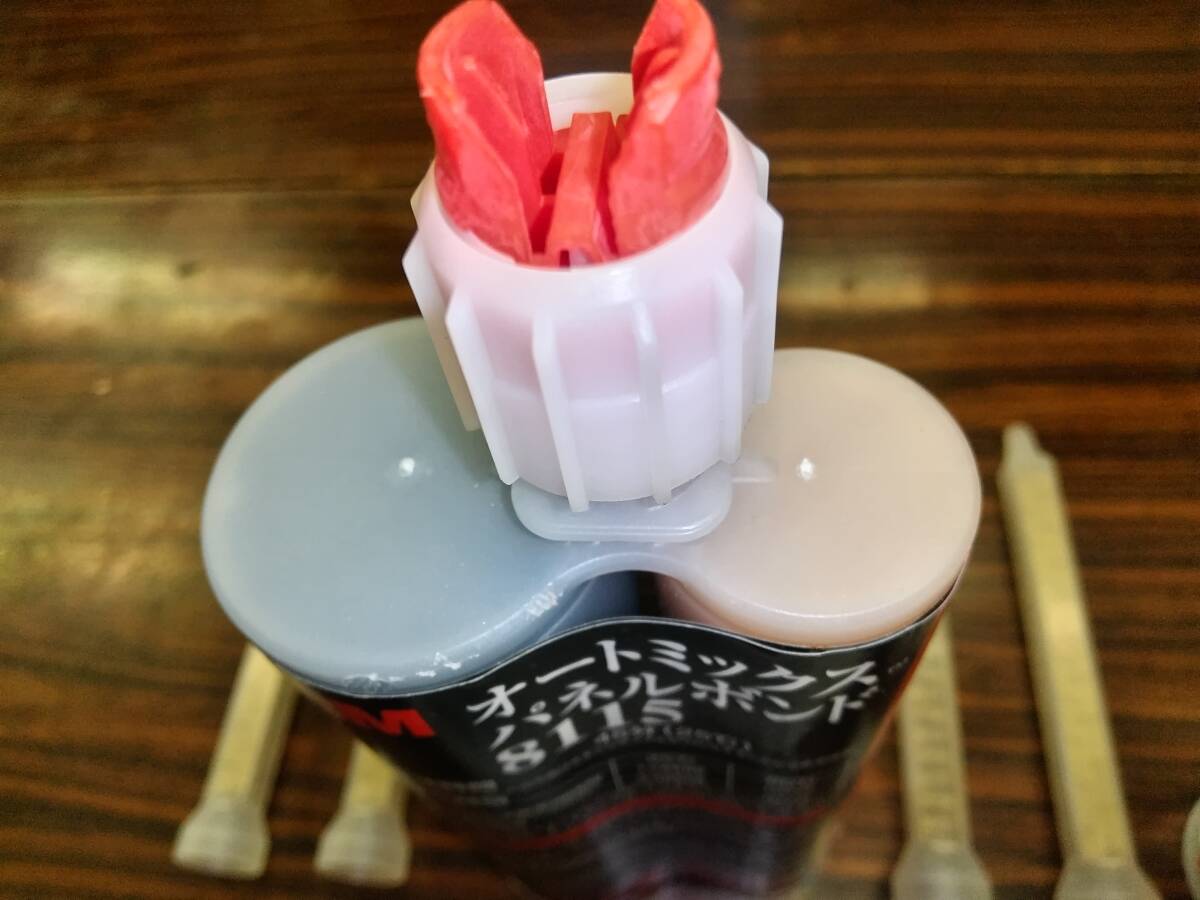 （722）3M オートミックス パネルボンド 8115　2個セット　 2液混合型 エポキシ系接着剤 200ml × 2本 取扱説明書・ミキシングノズル付き_画像8