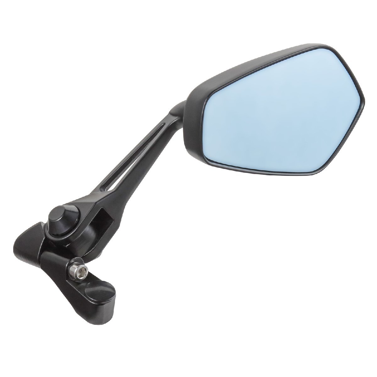 ハンドル マウント カスタムミラー ブルー鏡面 青 BP-101 左右セット バイクパーツセンター_画像4