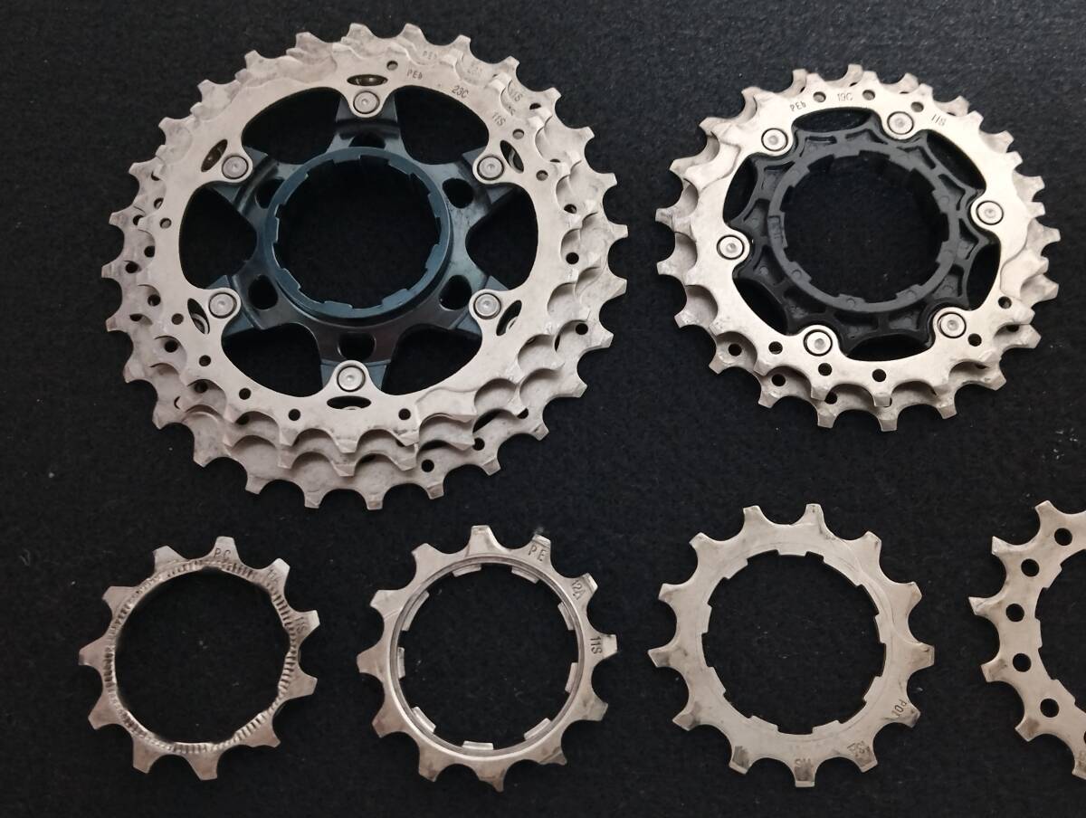 【美品】SHIMANO ULTEGRA CS-R8000 (11-28T) 11S シマノ アルテグラ HGカセット スプロケット 11スピード ギア カセット スプロケット _画像5