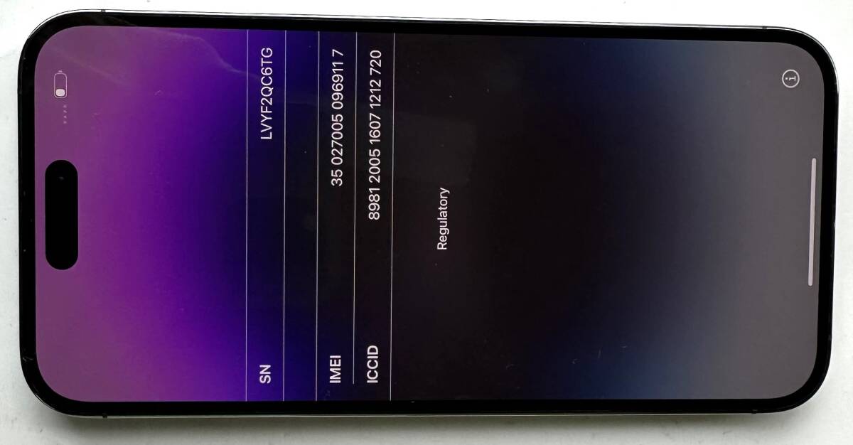 1 иен ~[ б/у / прекрасный товар / первый период . settled ]Apple iPhone14 Pro Max 512GB глубокий лиловый MQ913J/A SIM свободный 