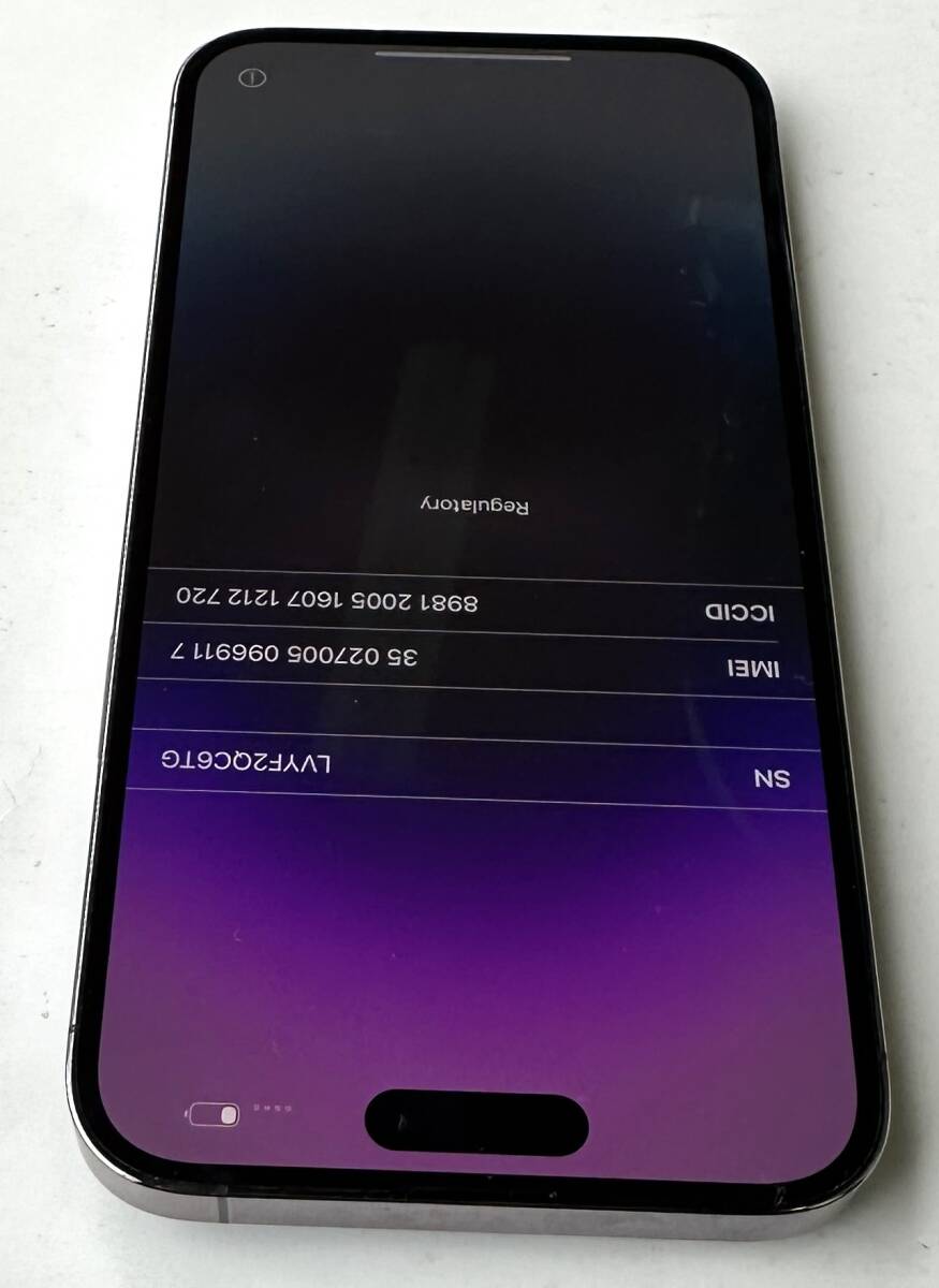 1 иен ~[ б/у / прекрасный товар / первый период . settled ]Apple iPhone14 Pro Max 512GB глубокий лиловый MQ913J/A SIM свободный 
