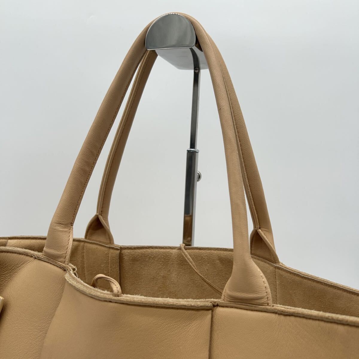 1 иен * прекрасный товар * BOTTEGA VENETA Bottega Veneta aruko большая сумка maxi сетка кожа натуральная кожа A4 Brown мужской женский 