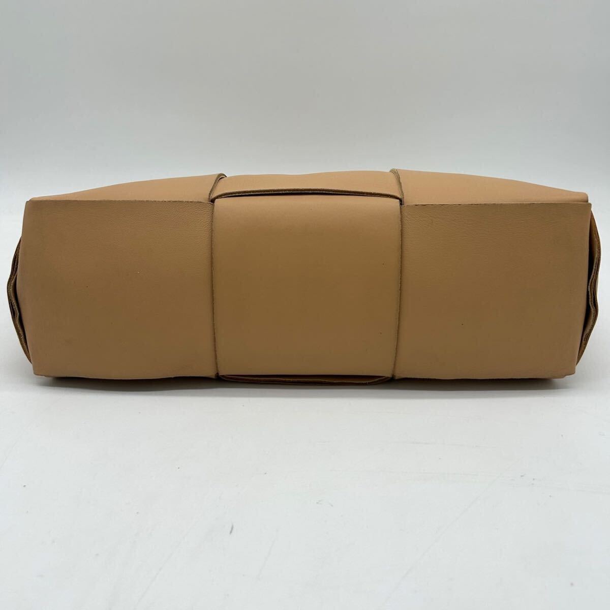 1 иен * прекрасный товар * BOTTEGA VENETA Bottega Veneta aruko большая сумка maxi сетка кожа натуральная кожа A4 Brown мужской женский 