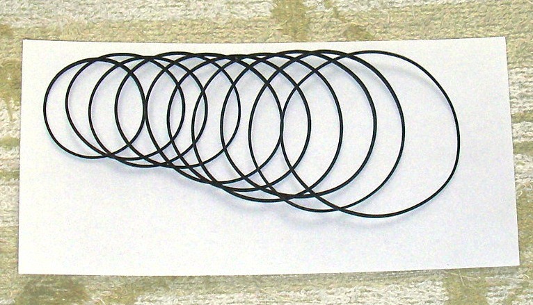 ゴムベルト 細・角・小 30~46mmΦ 8本、ラジカセ・カセットテレコ等の修理に_画像1