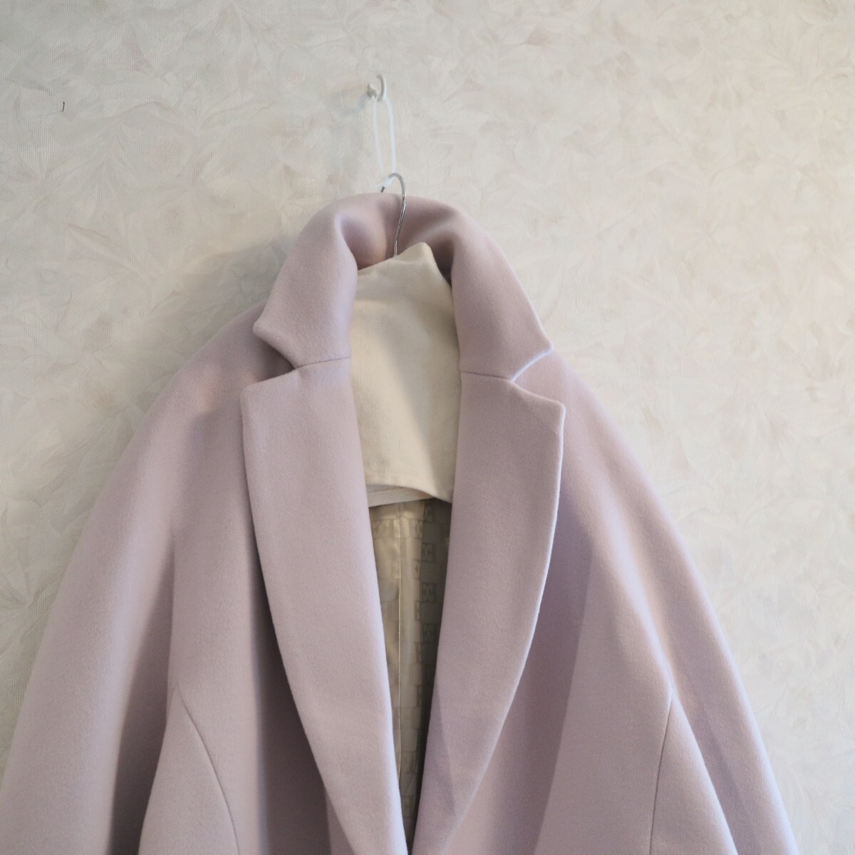 新品同様★エスカーダ ESCADA★45万★優しいピンク★カシミヤ100％ オーバーサイズ ロングコート size ML相当_画像2