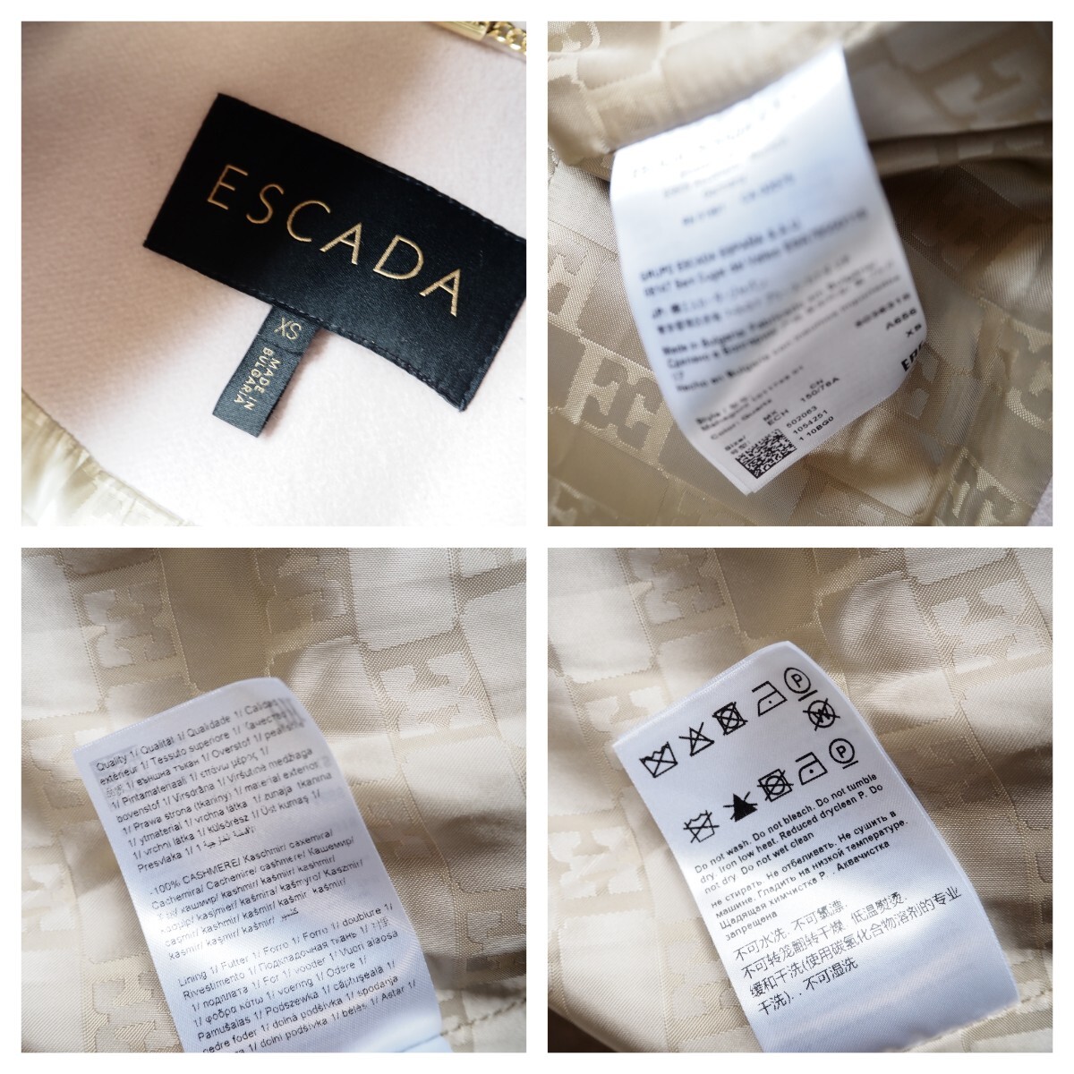 新品同様★エスカーダ ESCADA★45万★優しいピンク★カシミヤ100％ オーバーサイズ ロングコート size ML相当_画像10