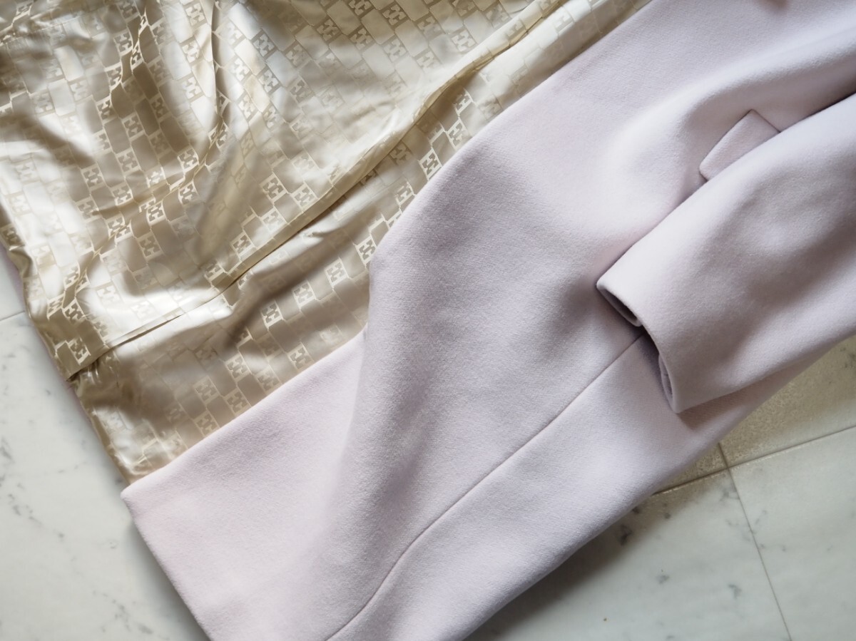 新品同様★エスカーダ ESCADA★45万★優しいピンク★カシミヤ100％ オーバーサイズ ロングコート size ML相当_画像6