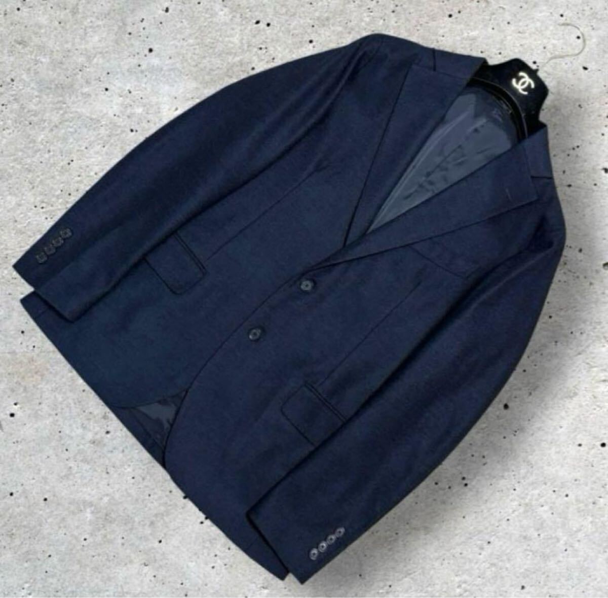 良品 現行タグ MACKINTOSH LONDON マッキントッシュ ロンドン ウール テーラードジャケット アンコン ブレザー サイズ38 ネイビー 2B_画像2