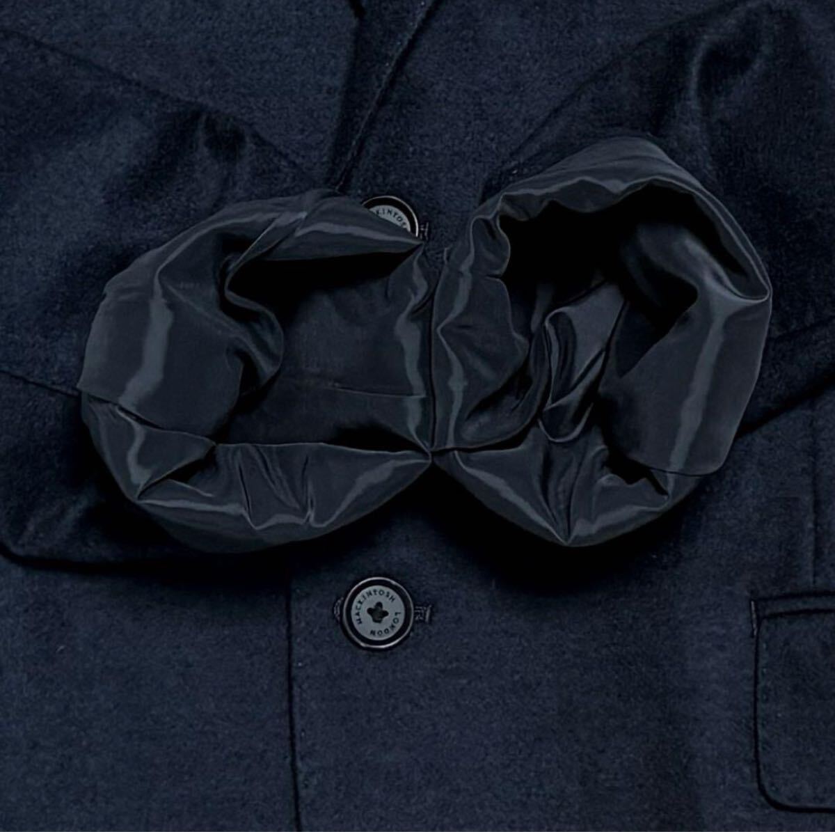 良品 現行タグ MACKINTOSH LONDON マッキントッシュ ロンドン ウール テーラードジャケット アンコン ブレザー サイズ38 ネイビー 2B_画像3