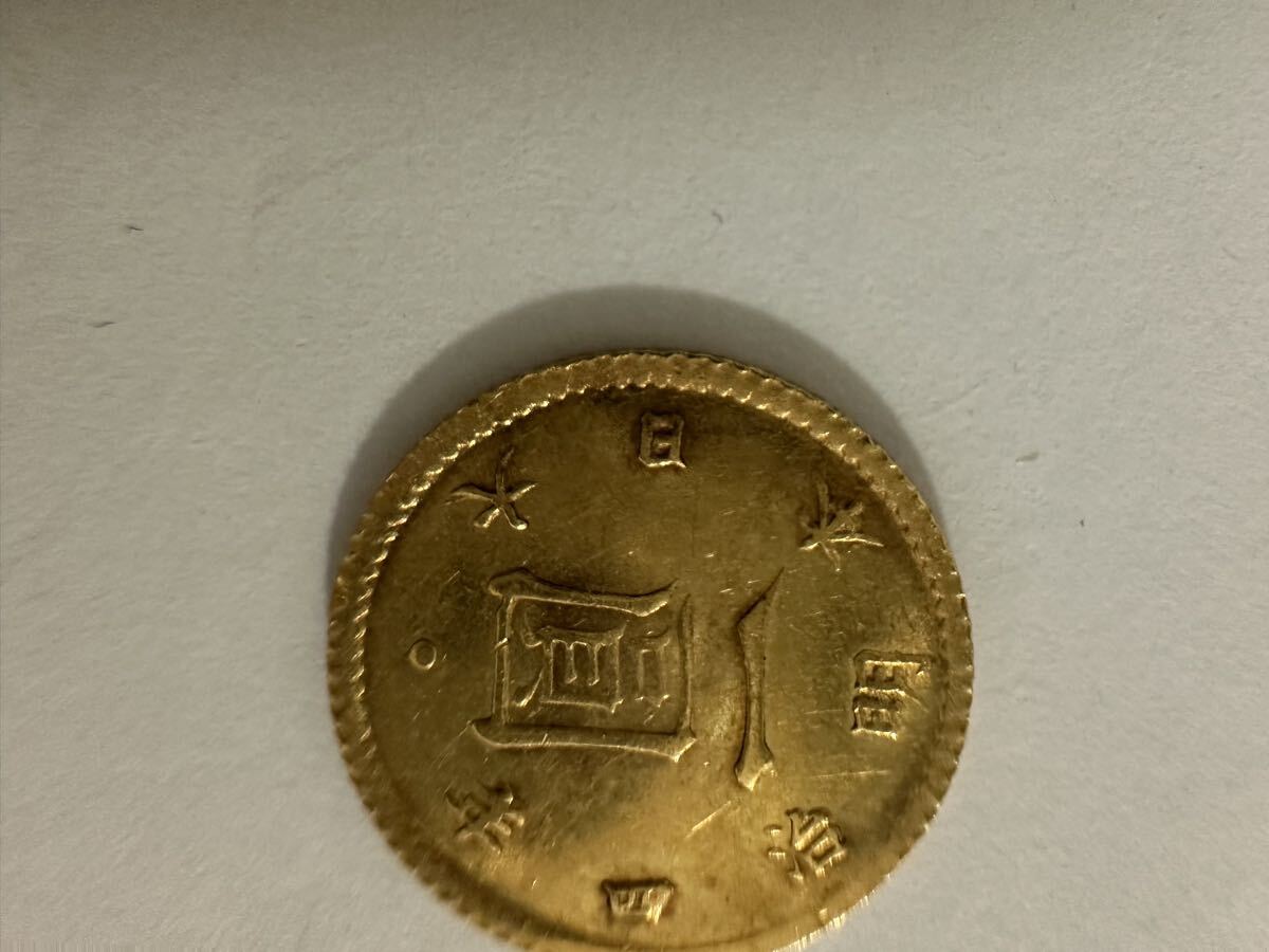  Meiji 4 год 1 иен золотая монета превосходный товар прекрасный цветный редкий товар подлинный товар гарантия старая монета античный коллекция новое время деньги один . один иен коллекция 