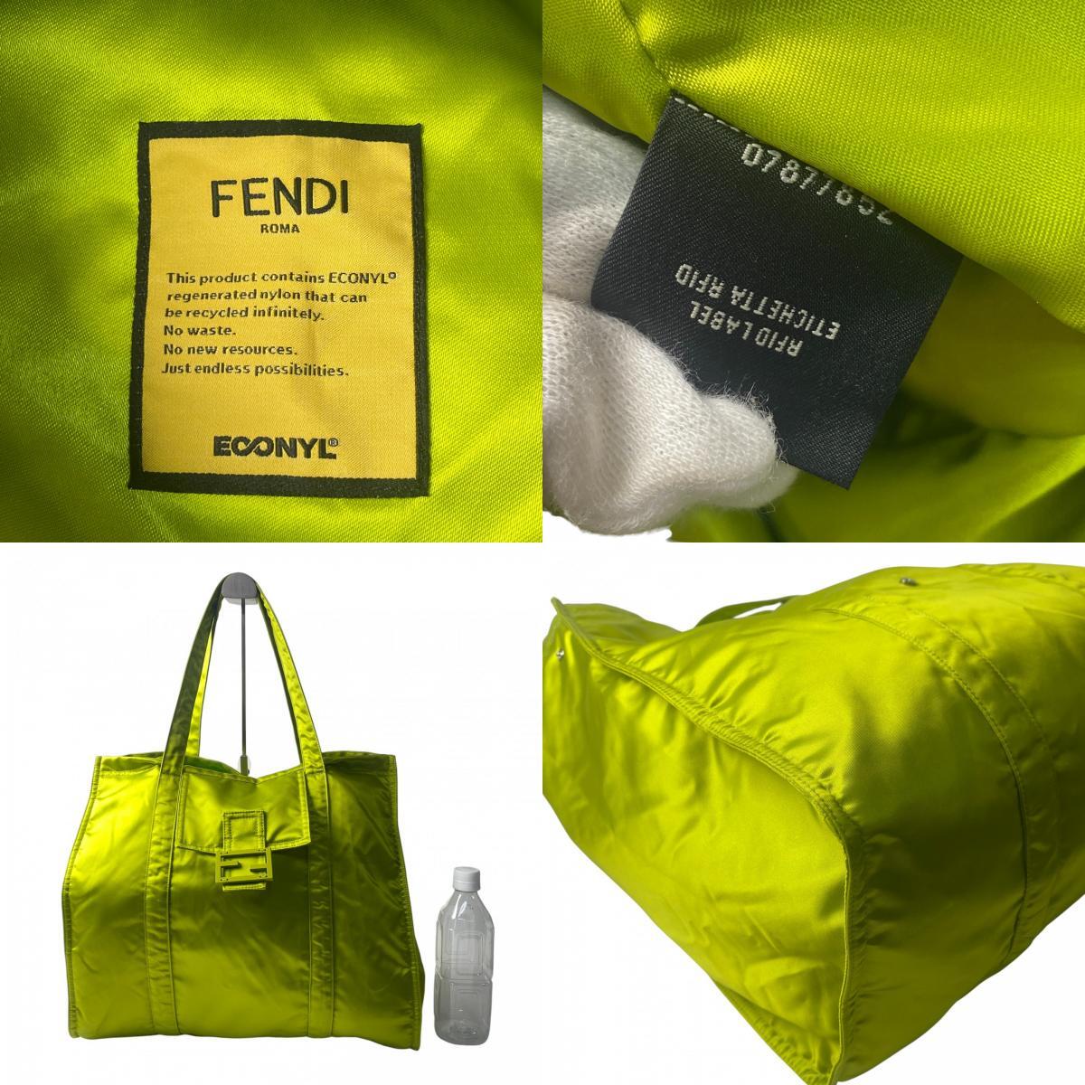 美品 フェンディ FENDI レディース ナイロン トートバッグ エコバッグ 8BH404_画像9