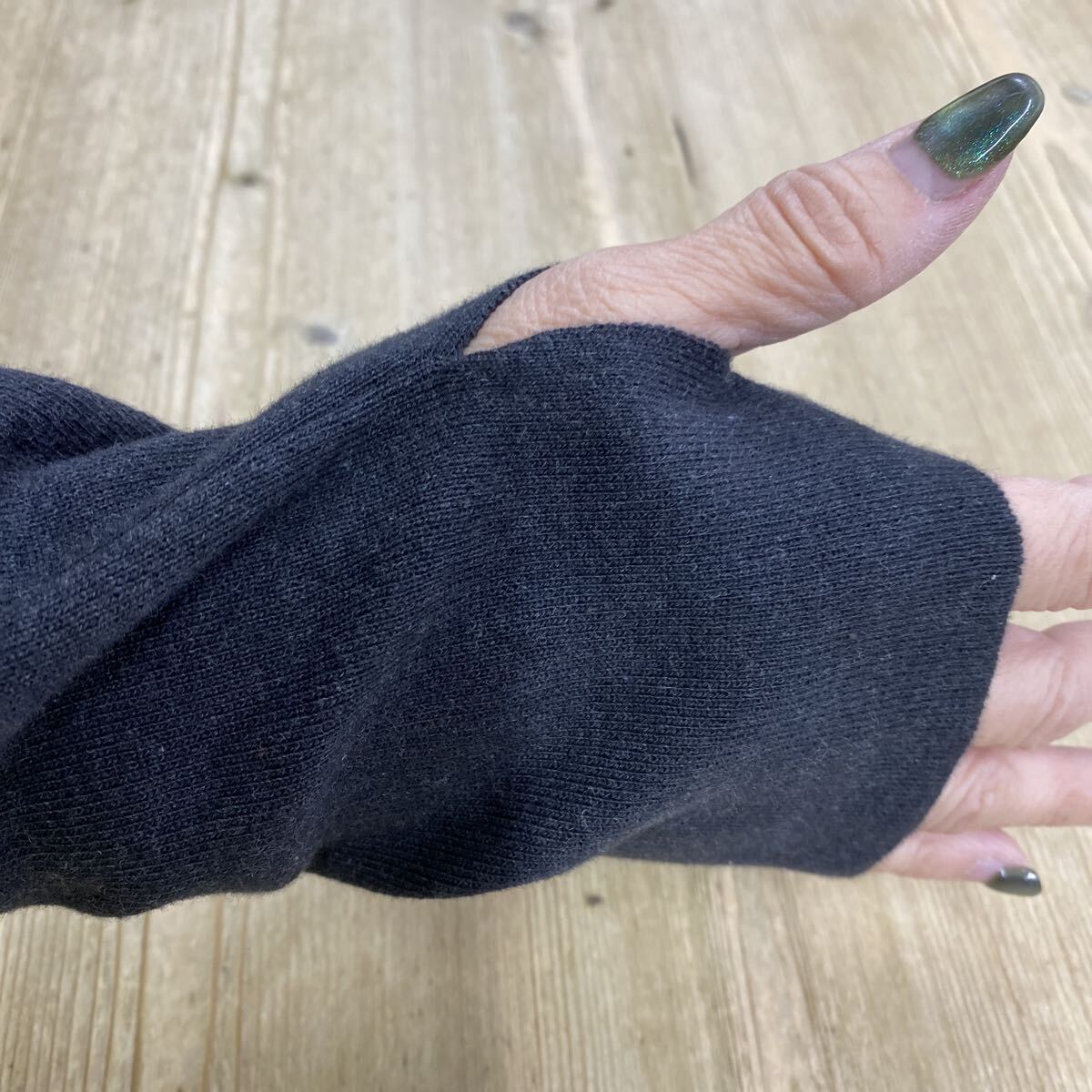 ♪ 送料無料　レリアン Leilian ニットワンピース　サイズ13+ ネイビー　美品_画像6