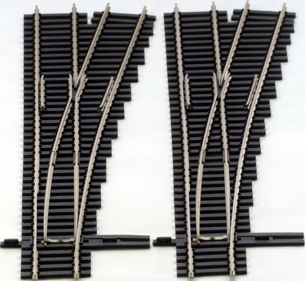 ▲HO大型手動ポイント分岐器R右セット▲固定式線路シノハラ篠原レールSHINOHARA16.5mmゲージ30cm 留置線上下交換片渡り線ジオラマCODE100N6_画像1