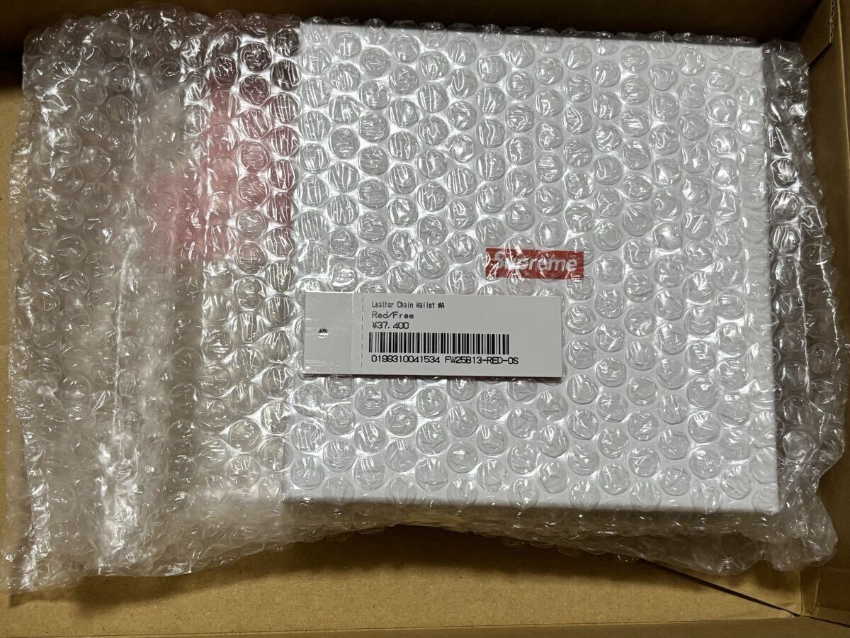 新品 Supreme Leather Chain Wallet Red / シュプリーム レザー チェーン ウォレット 赤 レッド 財布 送料無料_画像4