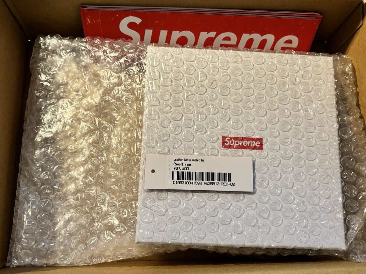 新品 Supreme Leather Chain Wallet Red / シュプリーム レザー チェーン ウォレット 赤 レッド 財布 送料無料_画像5
