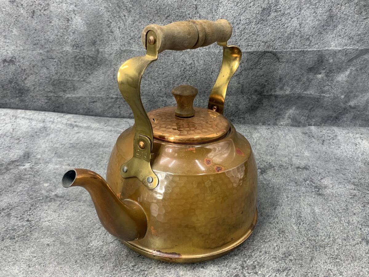 【 明道株式会社 高級 純銅製 ヤカン 2.1 】MYODO ケットル レトロ 保管品 銅製 レトロ_画像1