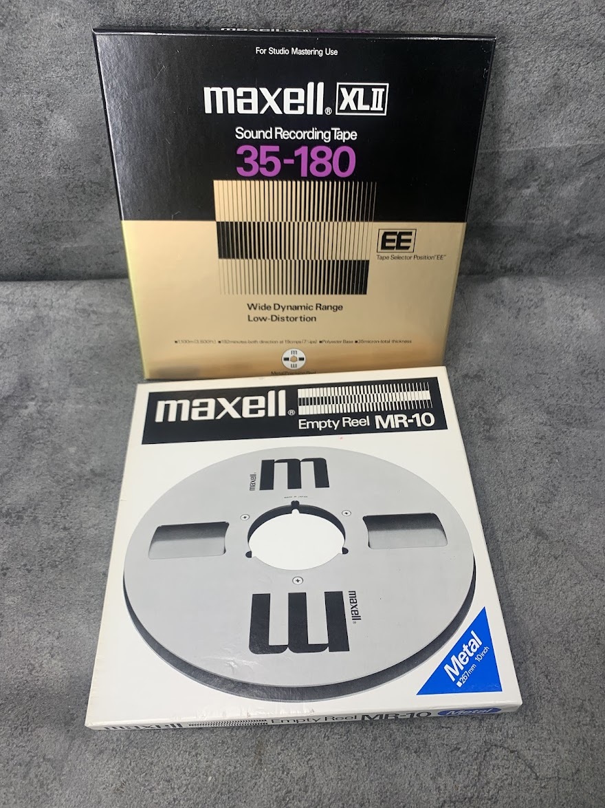 【 maxell メタルリール MR-10 35‐180 オープンリール セット 】マクセル 音楽 音響 _画像1