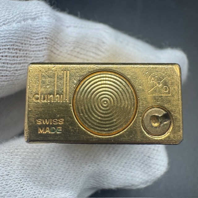 【A】1円出品 dunhill ダンヒル ローラー ガスライター ライター ゴールドカラー ローラー式 喫煙具 喫煙グッズ 火花〇 生前整理 14323_画像6