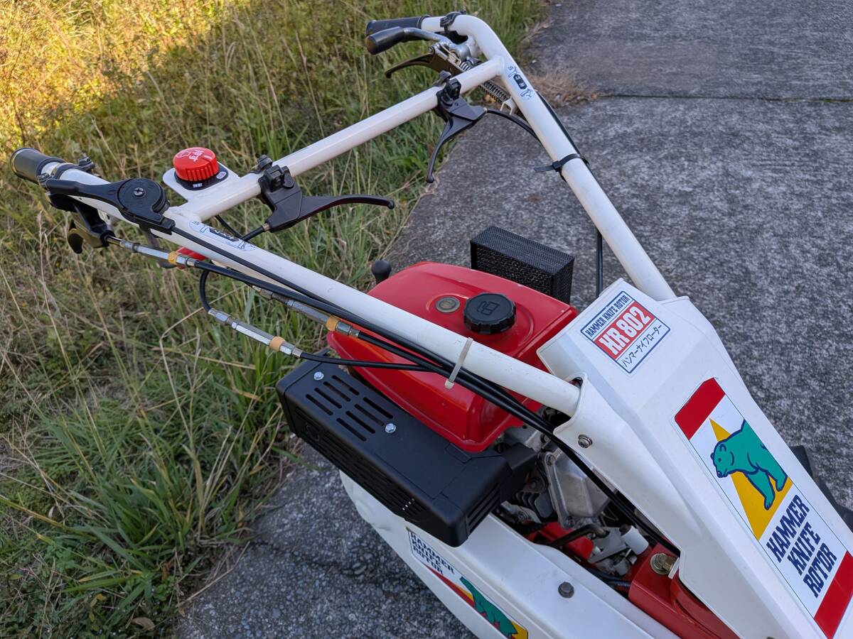 静岡県掛川市発　草刈り機　オーレックハンマーナイフモアHR８０２　タイヤ新品　直接引き取りのみ_画像7