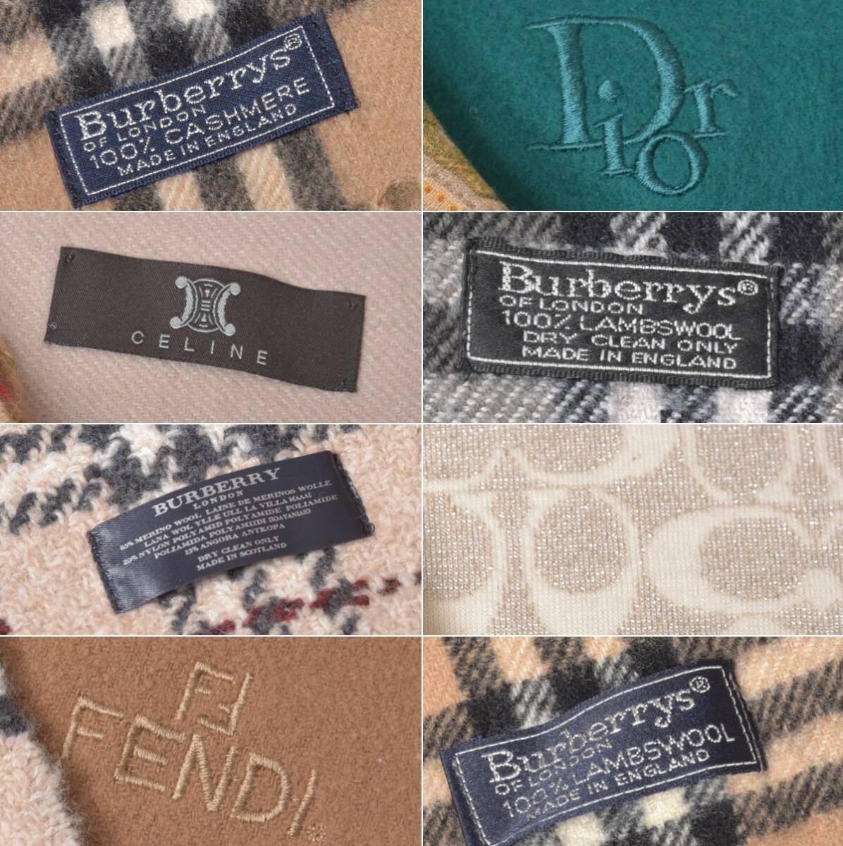 まとめ売り 高級ブランド ストール ひざ掛け マフラー 56点 BURBERRY/FENDI/ChristianDior/CELINE 他 ブランケット #140※1106-51/■d.c_画像9