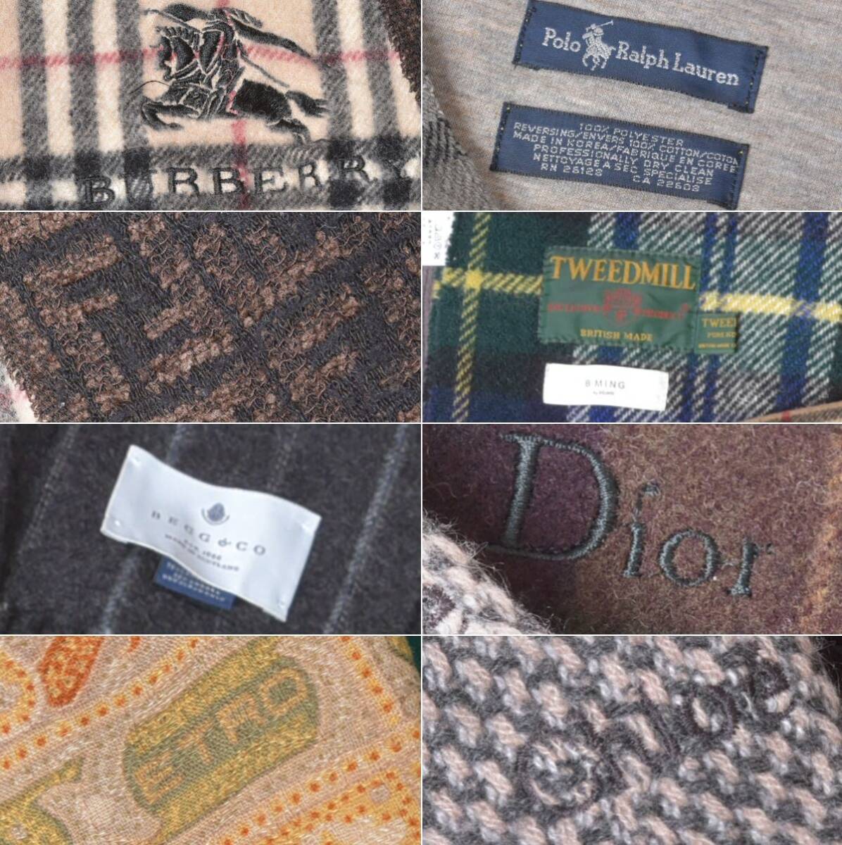 まとめ売り 高級ブランド ストール ひざ掛け マフラー 56点 BURBERRY/FENDI/ChristianDior/CELINE 他 ブランケット #140※1106-51/■d.c_画像10