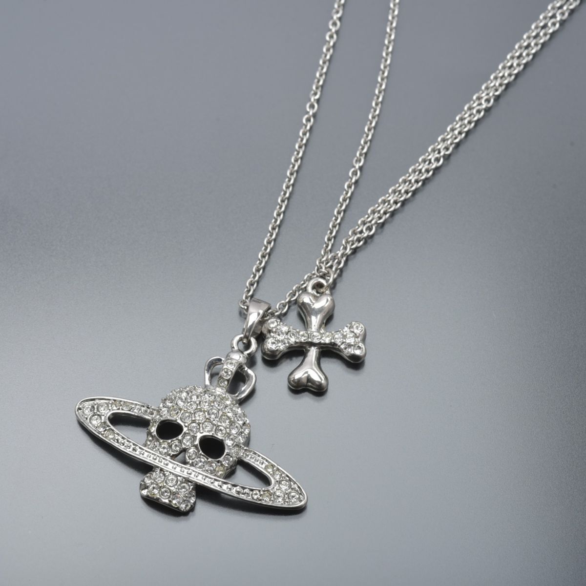  прекрасный товар Vivienne Westwood Skull &bo-nz колье земля звезда череп Cross серебряный пакет имеется аксессуары #N*1106-04/a.d