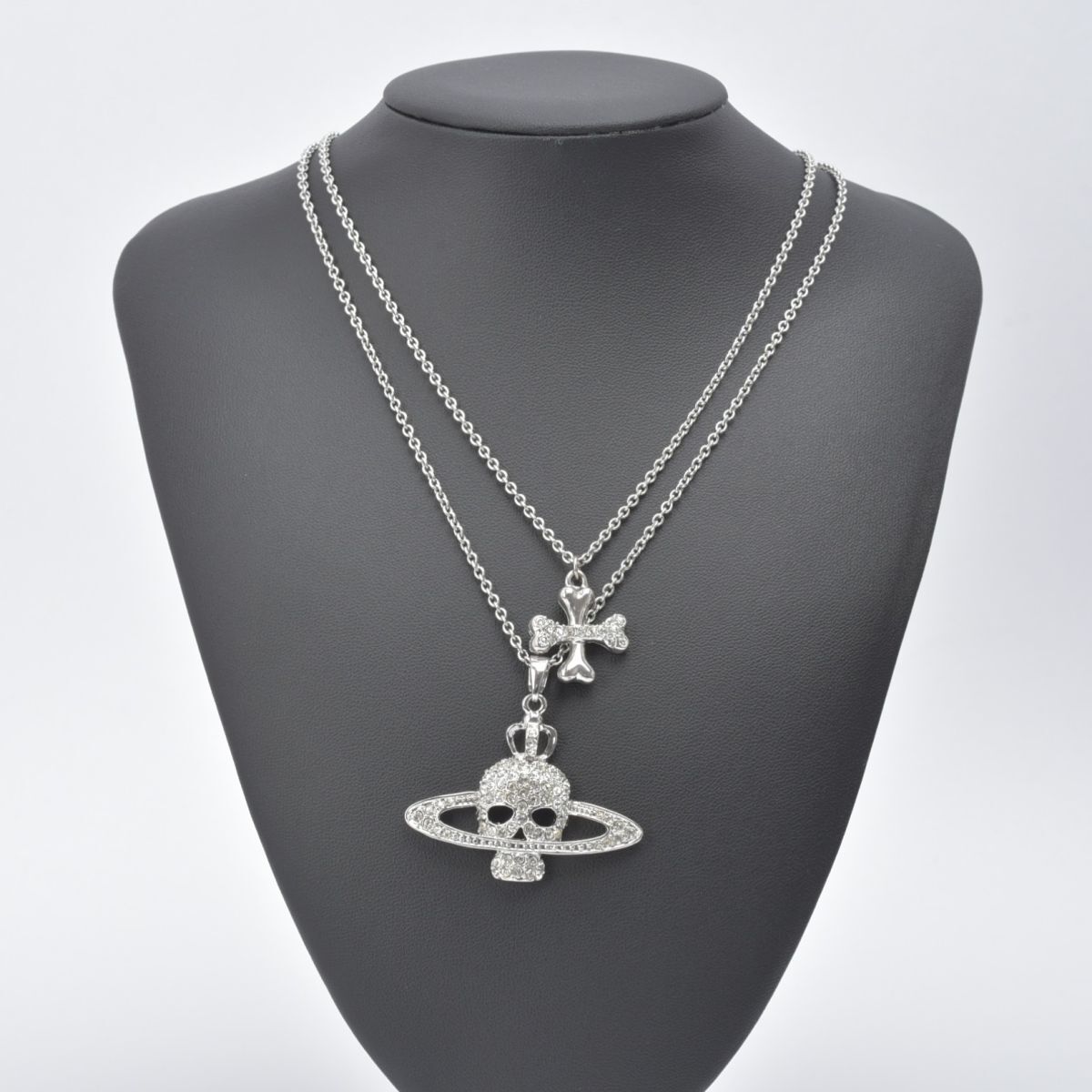  прекрасный товар Vivienne Westwood Skull &bo-nz колье земля звезда череп Cross серебряный пакет имеется аксессуары #N*1106-04/a.d