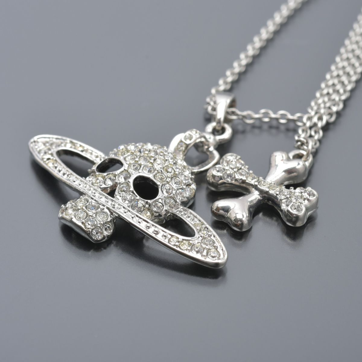  прекрасный товар Vivienne Westwood Skull &bo-nz колье земля звезда череп Cross серебряный пакет имеется аксессуары #N*1106-04/a.d