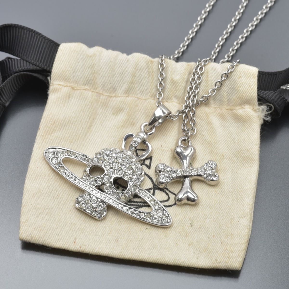  прекрасный товар Vivienne Westwood Skull &bo-nz колье земля звезда череп Cross серебряный пакет имеется аксессуары #N*1106-04/a.d