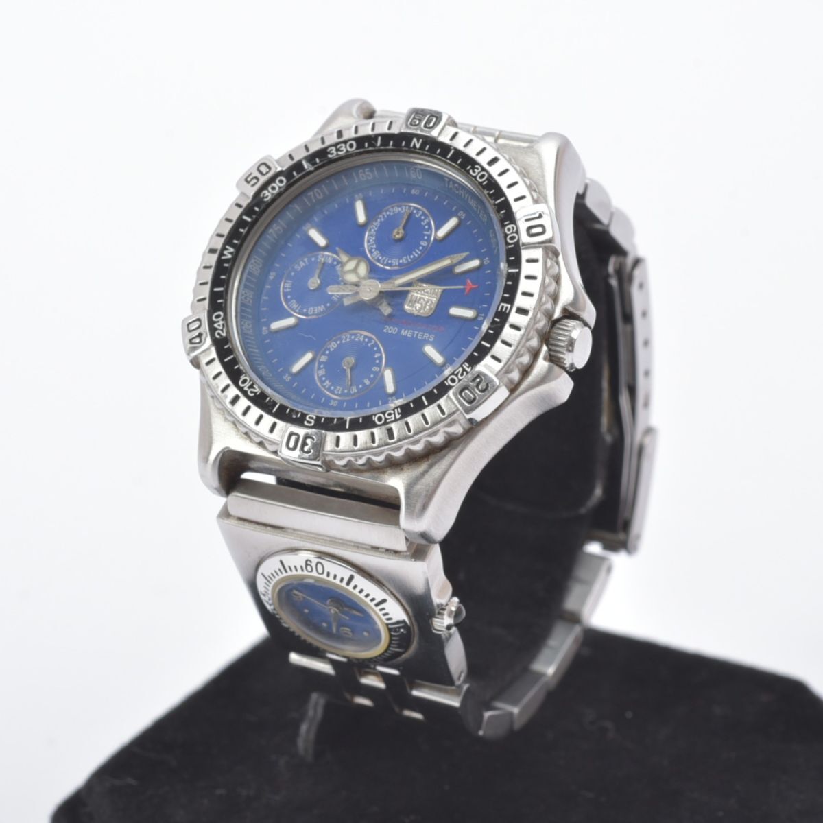 良品 ELGIN 腕時計 稼働 FK-990E ダブルフェイス デイデイト クォーツ シルバー ウォッチ エルジン ブランド 現状品 #N※C978/k.b_画像1