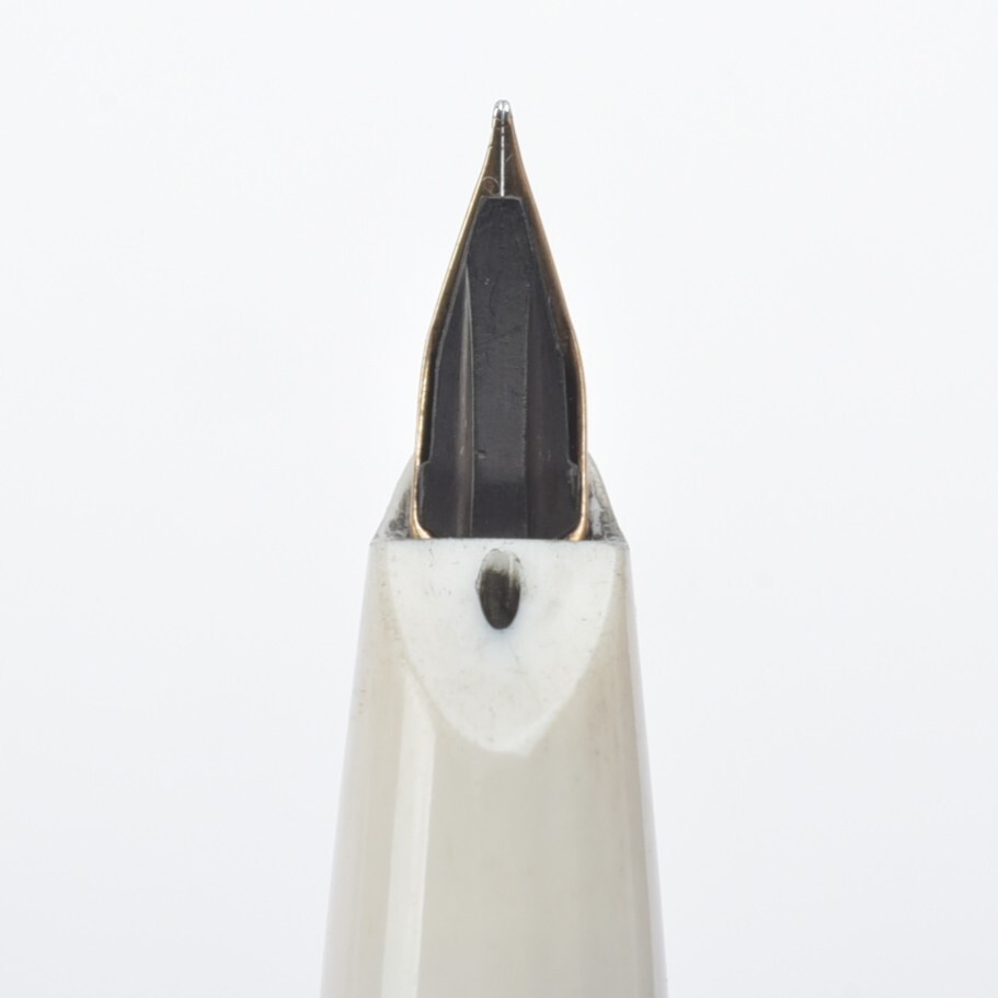 美品 PILOT パイロット 万年筆 ペン先18K-750 シルバー ホワイト ショート 文具 文房具 ブランド #N※068_画像9