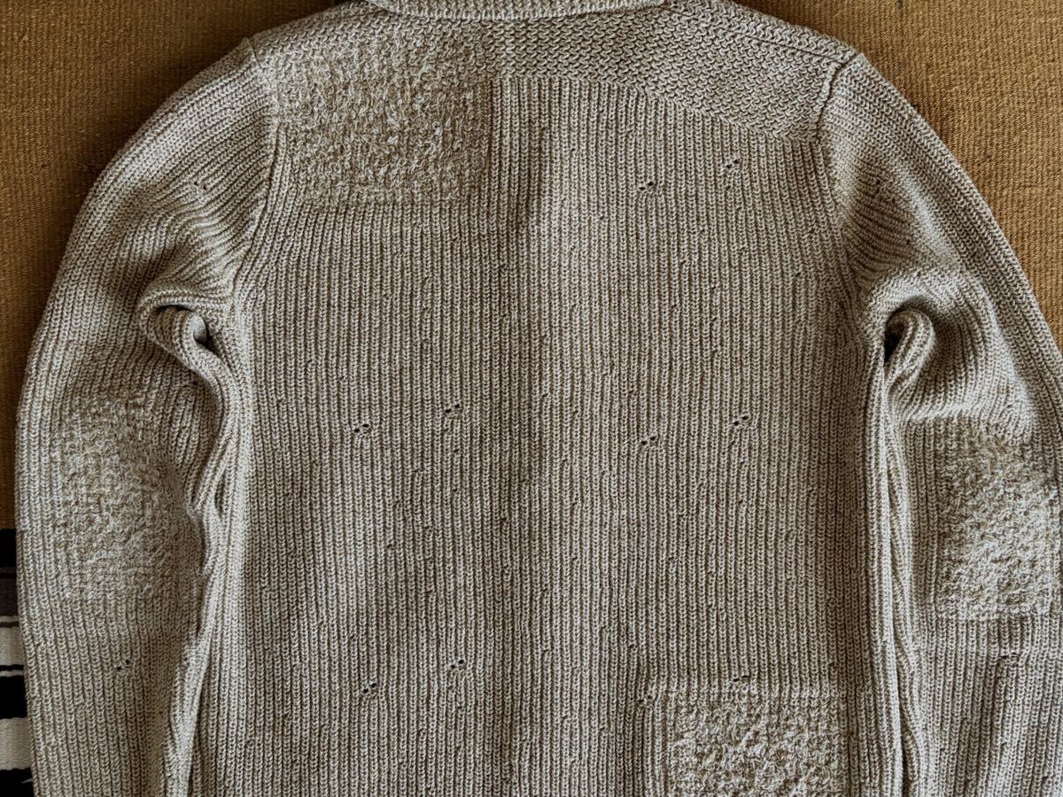 傑作 RRL Distressed Cotton Silk Cardigan “S” (ニット セーター ラルフローレン ビンテージ_画像8