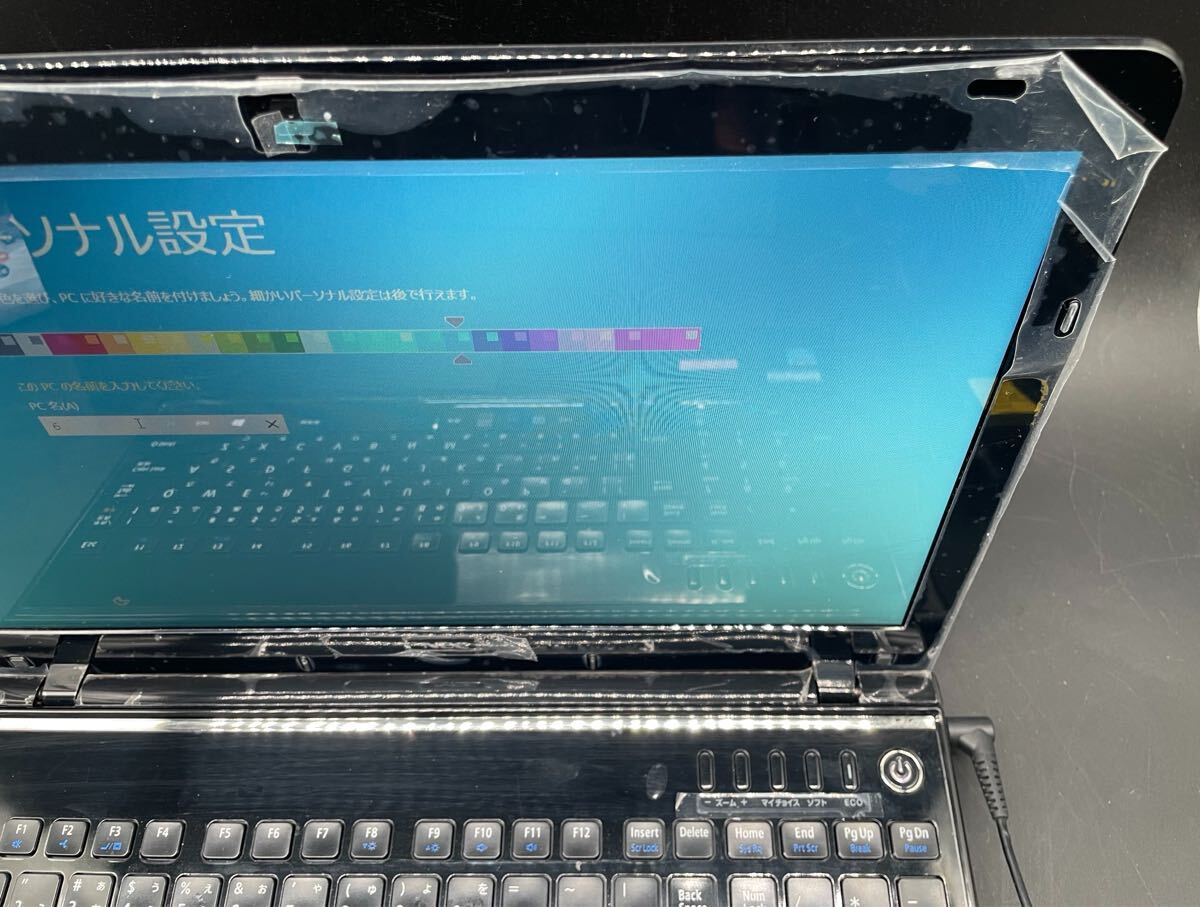 FY3330 NEC パーソナルコンピュータ LaVie PC-LS150RSB 通電動作確認済みです　初期化済み ノートパソコン　ケーブル付き_画像6