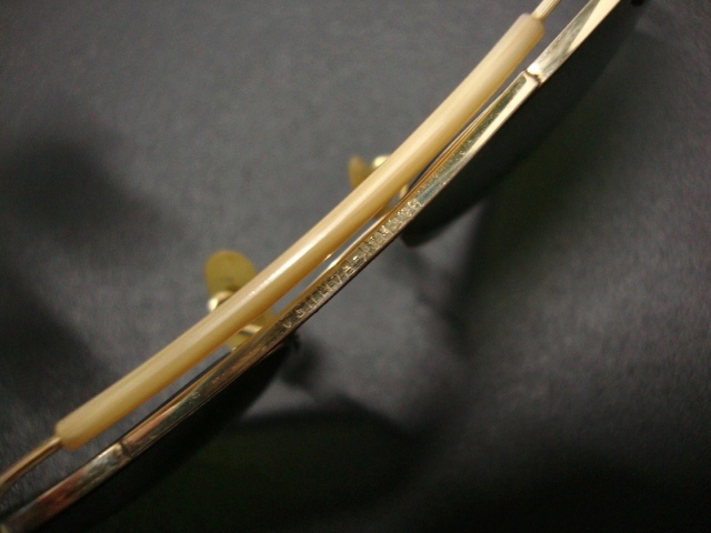 60s~70s Vintage B&L USA RayBan OUTDOORSMAN 10K GO金張りGoldゴールドGreen RB3ボシュロムBLアウトドアーズマンMETALアメリカ製#メタル_画像3