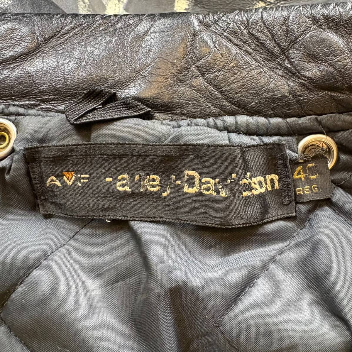 スペシャル ペイント 70s HARLEY DAVIDSON ハーレーダビッドソン ライダースジャケット レザー 革 サイズ 40 メンズ L位 古着 r25092475_画像4