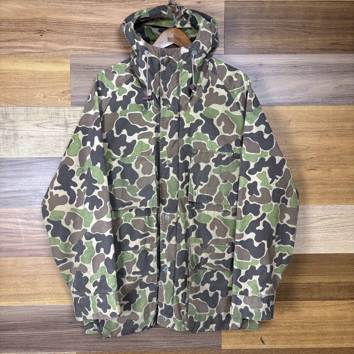 USA製 70s WOOLRICH ウールリッチ ダックハンターカモ柄 マウンテンパーカー サイズ メンズ M アメリカ製 70年代 VINTAGE 古着 r25111164_画像1