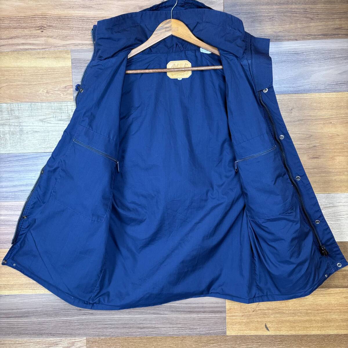 80s WORK PRODUCTS レザーヨーク切り替え マウンテンパーカー サイズ メンズ M 80年代 VINTAGE アウトドア アメカジ 古着 r25111176_画像2