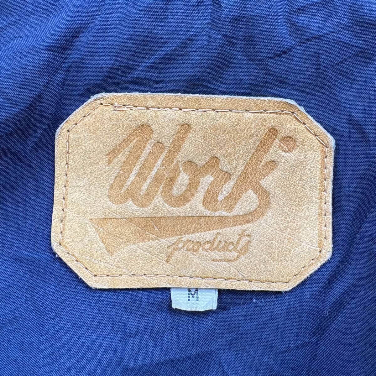 80s WORK PRODUCTS レザーヨーク切り替え マウンテンパーカー サイズ メンズ M 80年代 VINTAGE アウトドア アメカジ 古着 r25111176_画像4