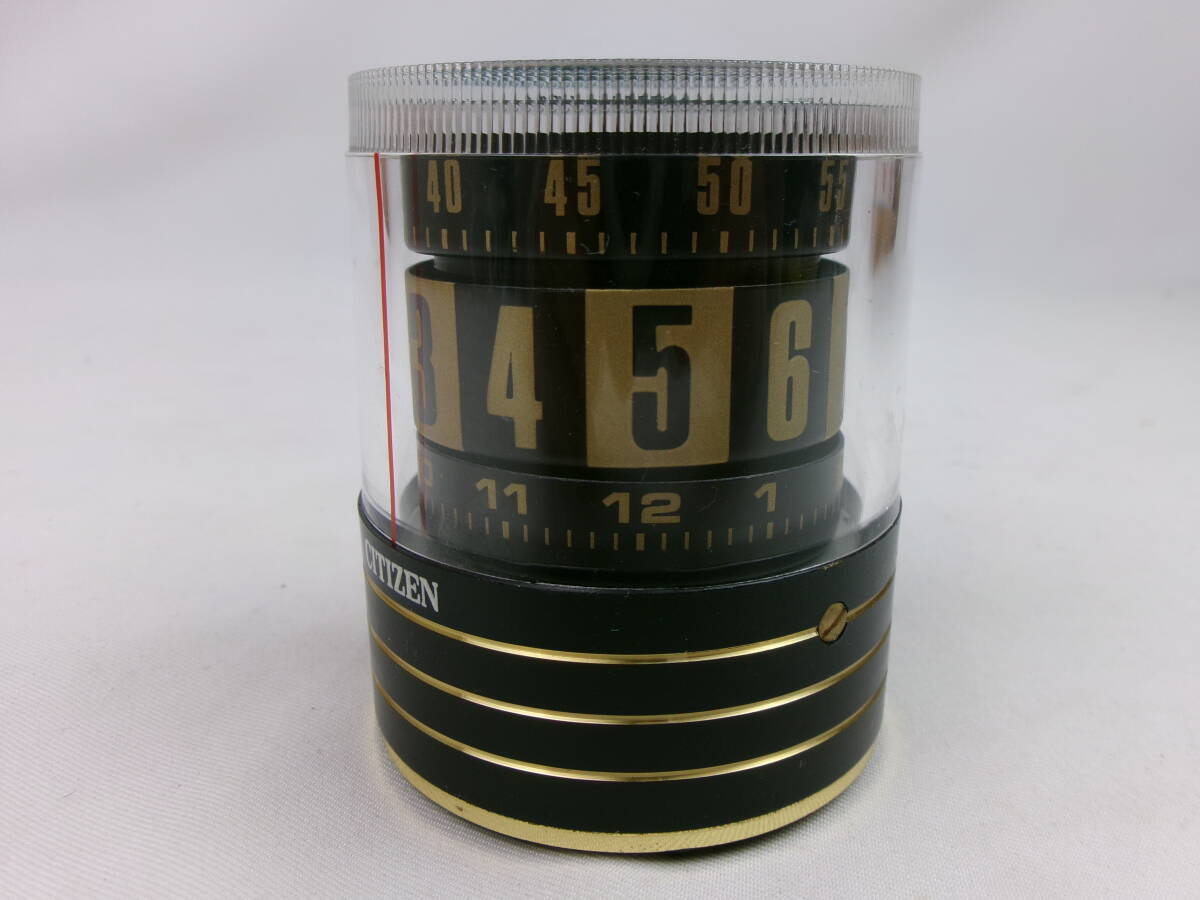 【同梱不可】　希少　稼働品　美品　シチズン　手巻き式　回転式　目覚まし時計　置時計　昭和レトロ　珍品　CITIZEN DIGIPET?_画像4