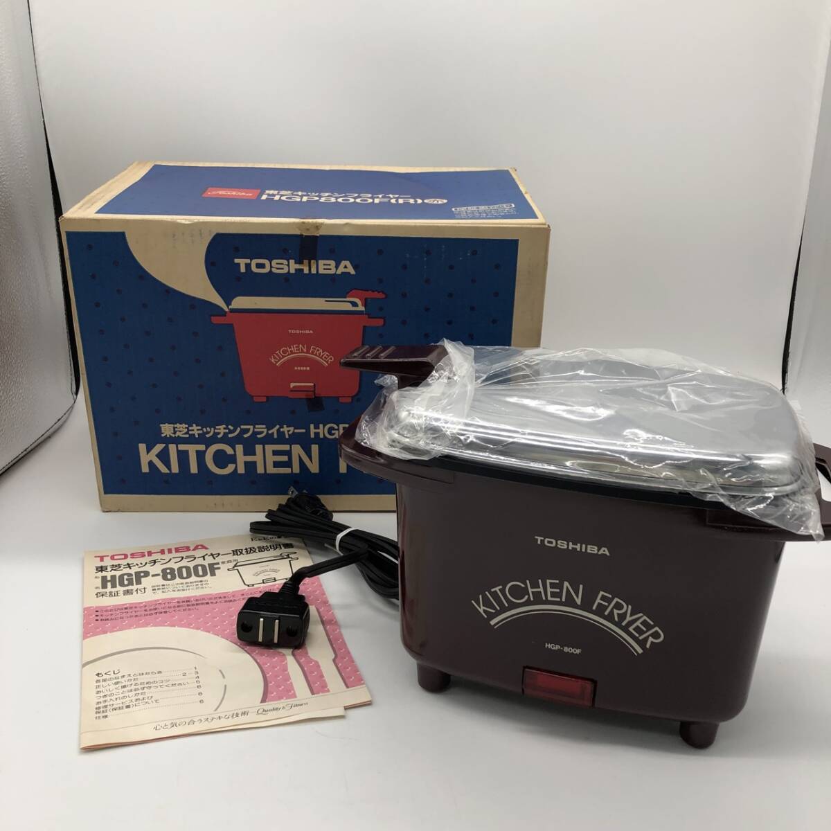 ｔｋ2701-9　【未使用】東芝 キッチンフライヤー HGP800F（R） 赤_画像1
