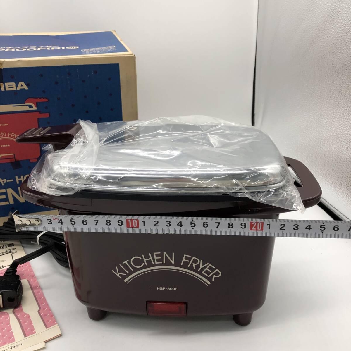 ｔｋ2701-9　【未使用】東芝 キッチンフライヤー HGP800F（R） 赤_画像2
