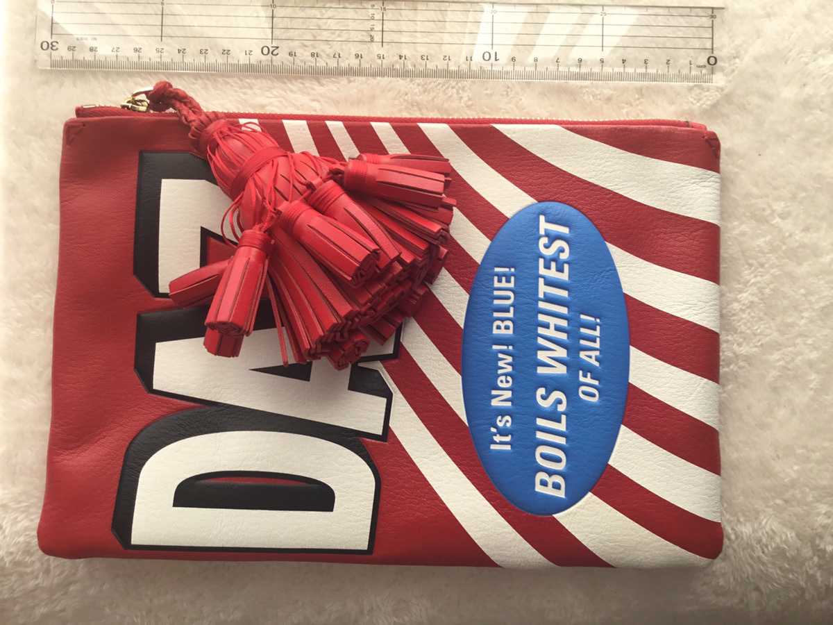 アニヤハインドマーチ ANYA HINDMARCH DAZ クラッチバッグ レザー タッセル 箱付 美品 希少_画像4