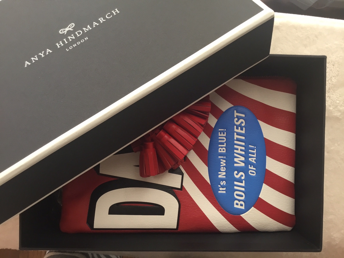 アニヤハインドマーチ ANYA HINDMARCH DAZ クラッチバッグ レザー タッセル 箱付 美品 希少_画像8