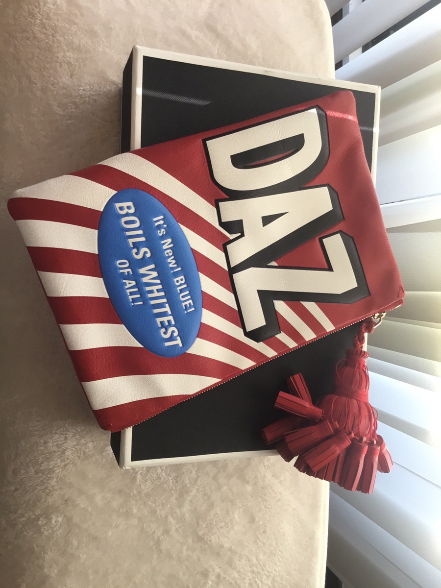 アニヤハインドマーチ ANYA HINDMARCH DAZ クラッチバッグ レザー タッセル 箱付 美品 希少_画像1