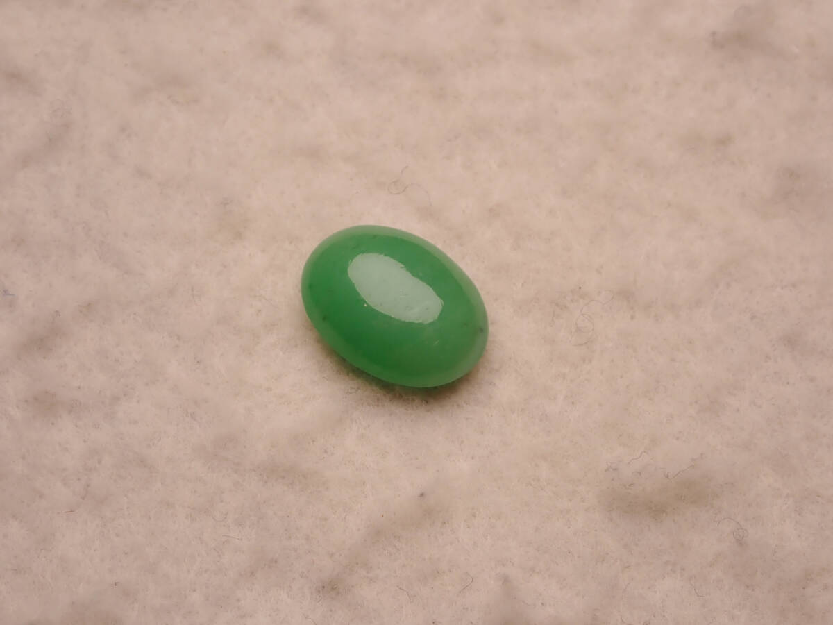 3●本翡翠(含侵なし) ルース 5.915ct ソーティング付_画像3