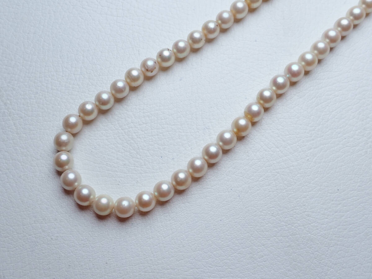 5●アコヤ真珠　ネックレス　6.0～7.0mm　27.1g　鑑別書付_画像4