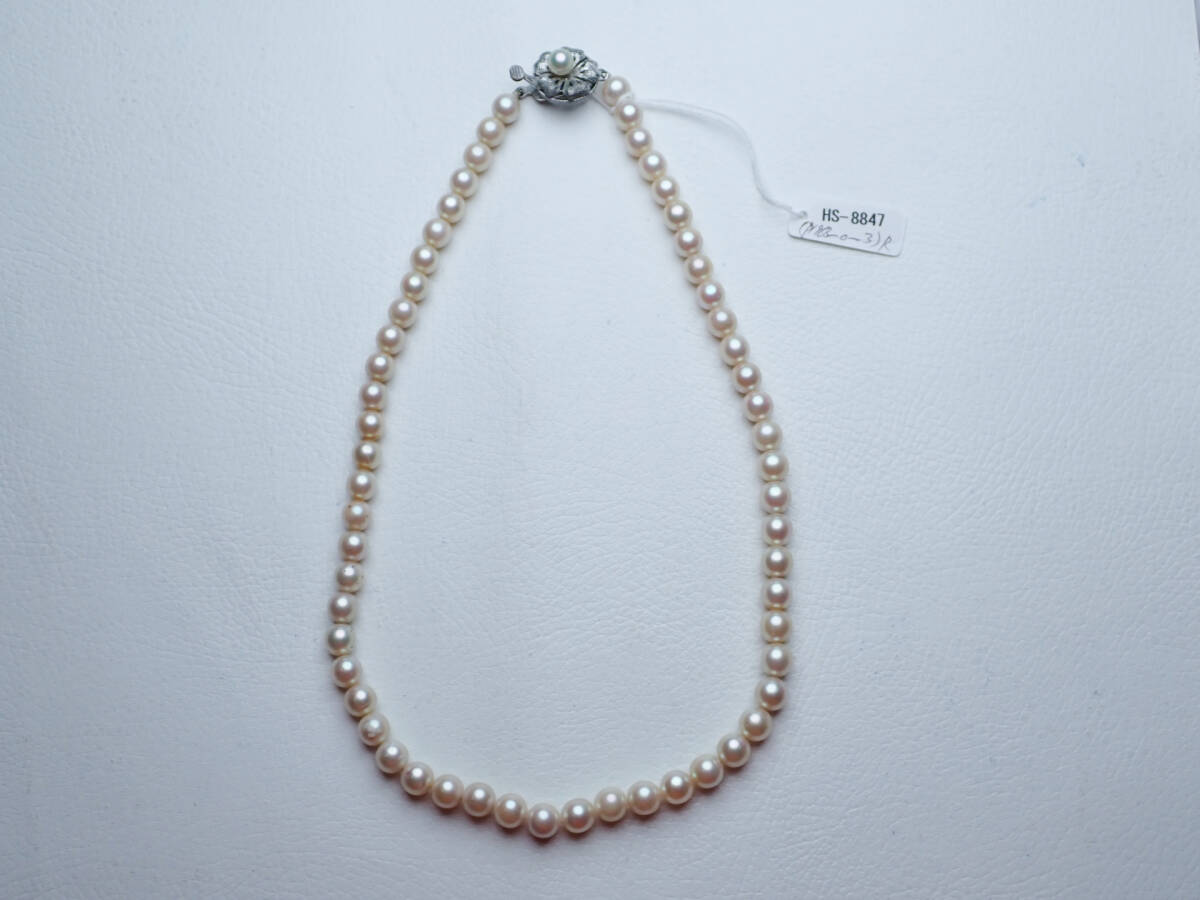 5●アコヤ真珠　ネックレス　6.0～7.0mm　27.1g　鑑別書付_画像3