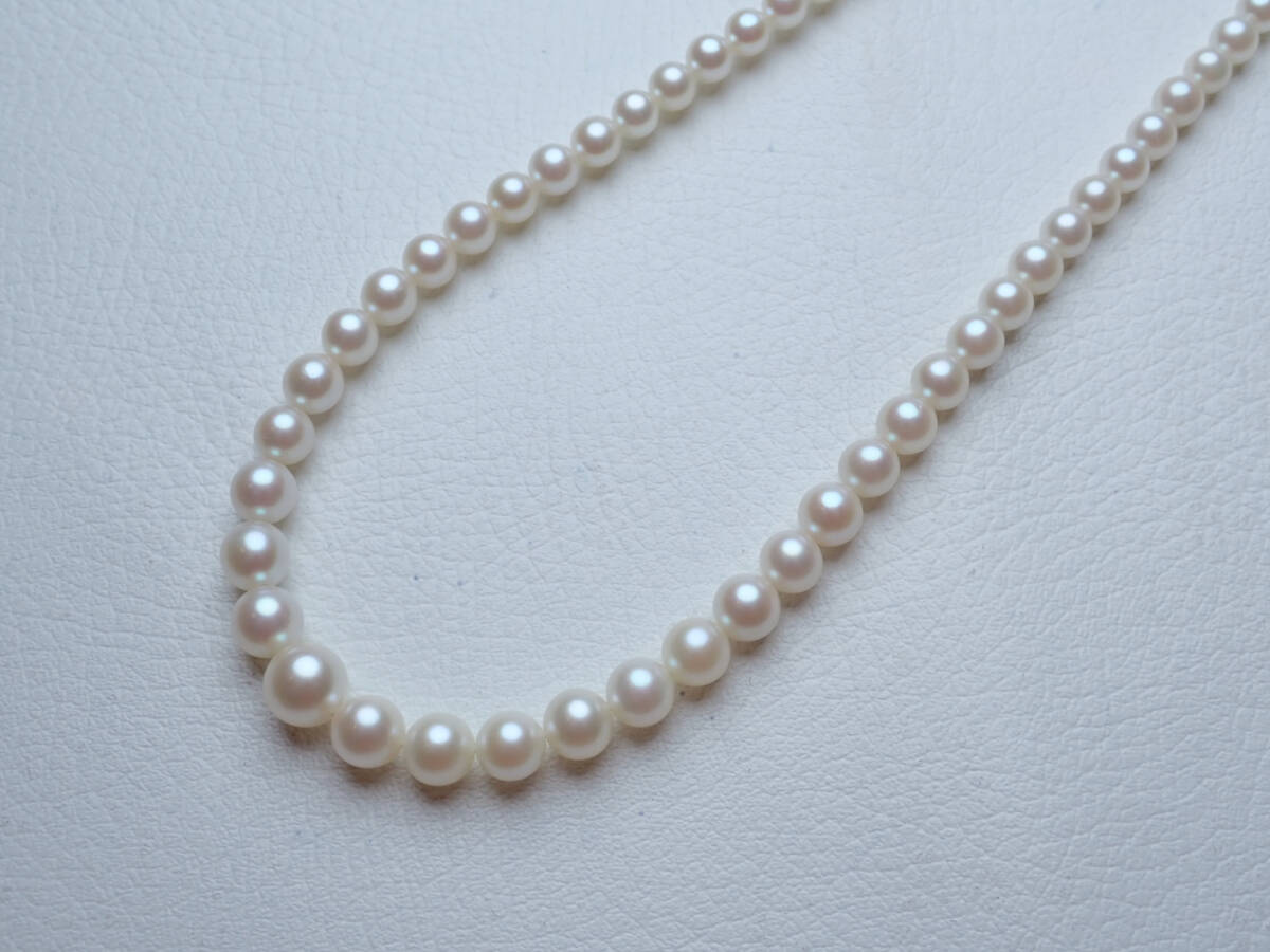 16●【MIKIMOTO】ミキモトパール　ネックレス　3.5～7.3mm　14.9g　鑑別書付_画像5