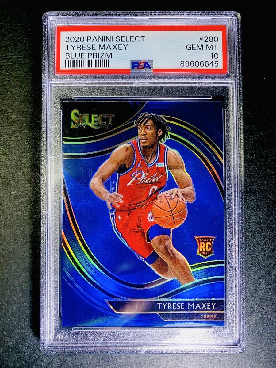 [PSA10*SP]2020-21 Select Courtside Tyrese Maxey Rookie Blue Prizm POP18 Thai lease *ma расческа -