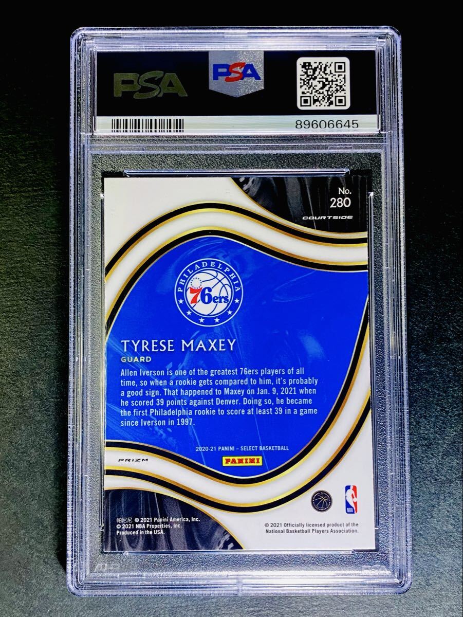 [PSA10*SP]2020-21 Select Courtside Tyrese Maxey Rookie Blue Prizm POP18 Thai lease *ma расческа -